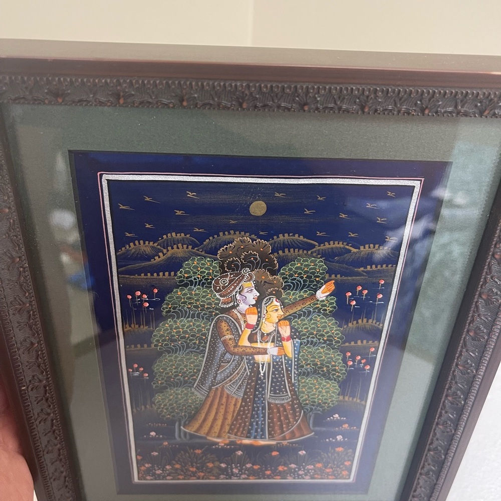 East Asian Ornate Framed Wall Art 10x8 - Picture 2 of 6